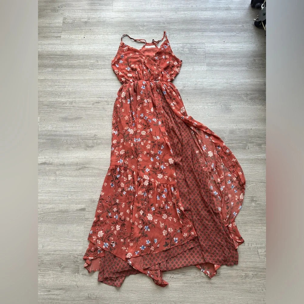 Stunning Abercrombie & Fitch floral maxi dress two floral patterns boho  Sz S - Picture 6 of 6